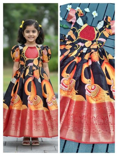 Kids gown silk Kids fashion trend in Kolkata